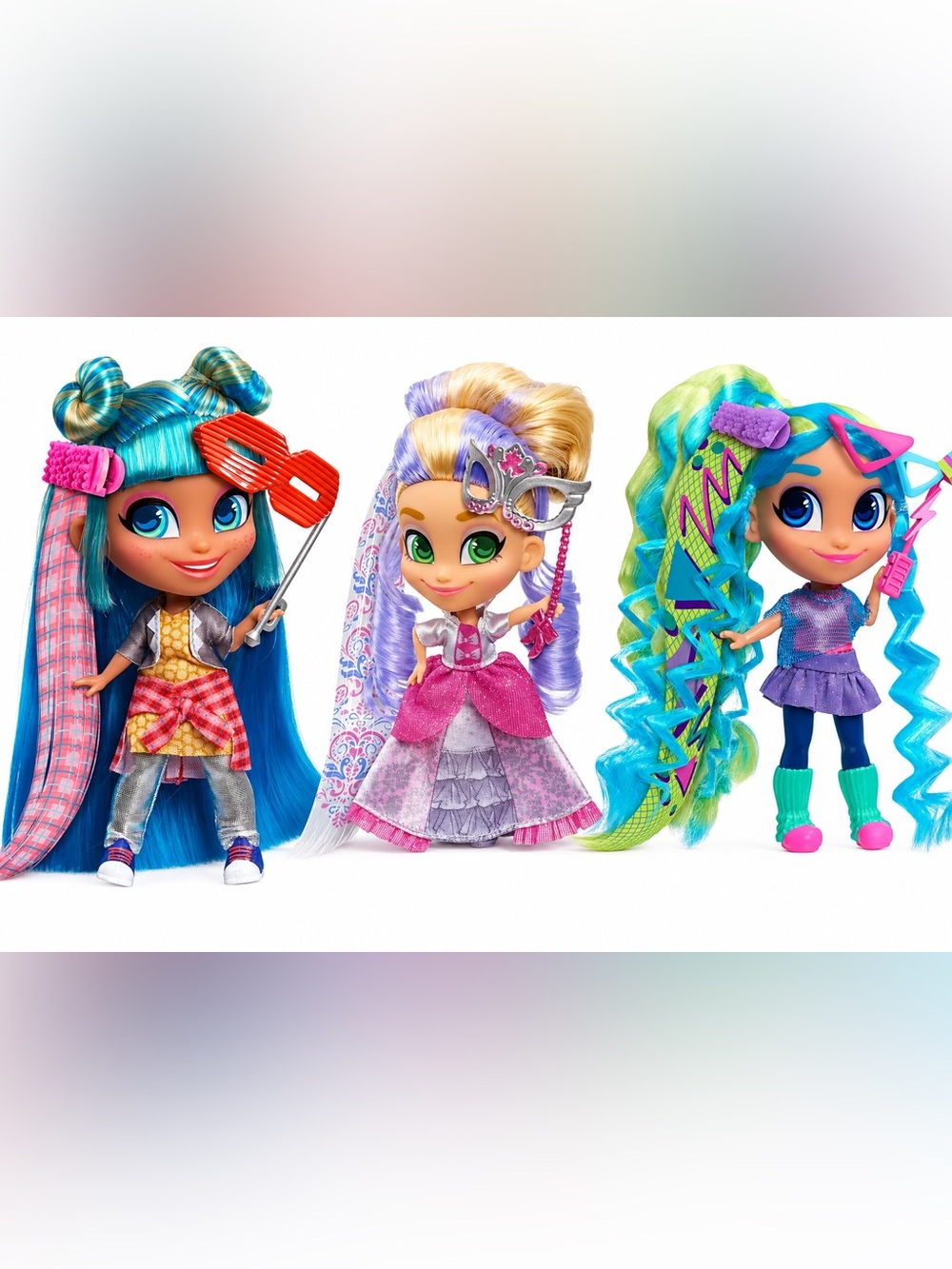 Hairdorables 5 Masquerade Doll Bundle – Noah, Harmony & Bella 💖 Like New!